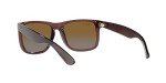Ray-Ban Justin Rectangular Sunglasses, Dark Brown Gradient
