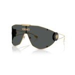 Versace VE2268 Gold/Dark Grey Shield Sunglasses for Men