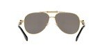 Versace Polarized Grey Mirror Sunglasses - Gold Frame