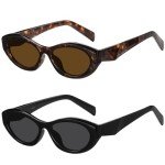 Milramtob Retro Cat Eye Sunglasses for Women