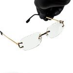 Retro Gold Wire Rimless Sunglasses for Men & Women