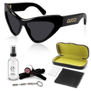 Gucci GG1294S Women's Cat-Eye Sunglasses + eSHADES Kit