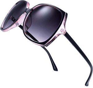 Chic Oversized Square Cat Eye Sunglasses - Pink/Black