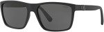 Polo Ralph Lauren Matte Black Rectangular Sunglasses