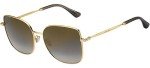 Jimmy Choo Square Sunglasses in Gold/Gray Glitter