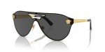 Versace Women's Gold Frame Sunglasses with Grey Lenses