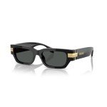 Versace Black Rectangular Sunglasses for Men + Eyewear Kit