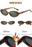 Kursan Retro Oval Sunglasses for Narrow Faces