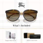 Burberry Willow Round Polarized Sunglasses with Eyewear Kit