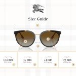 Burberry Willow Round Polarized Sunglasses with Eyewear Kit