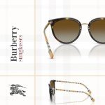 Burberry Willow Round Polarized Sunglasses with Eyewear Kit