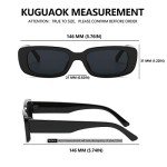 KUGUAOK Retro Rectangle Sunglasses for All