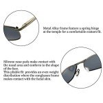 ZHILE Polarized Metal Frame Sunglasses for Men