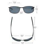 ZHILE Polarized Metal Frame Sunglasses for Men