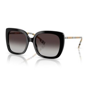 Burberry Black/Grey Gradient Square Sunglasses + Eyewear Kit
