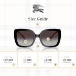 Burberry Black/Grey Gradient Square Sunglasses + Eyewear Kit