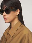 Chic Olive Green Cat Eye Sunglasses for Women