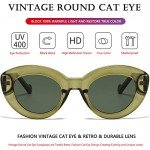 Chic Olive Green Cat Eye Sunglasses for Women