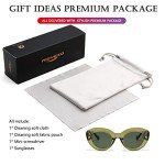 Chic Olive Green Cat Eye Sunglasses for Women