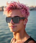 Retro Oversized Square Flat Top Sunglasses - UV400