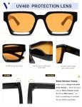 VANLINKER Retro Thick Square Sunglasses for All