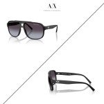 Armani Exchange Matte Black/Grey Gradient Sunglasses for Men