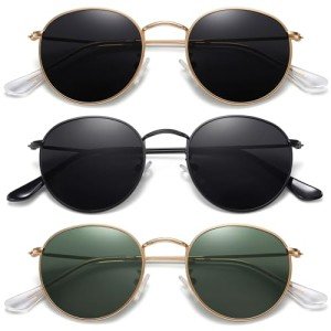 MEETSUN Retro Round Polarized Sunglasses for All