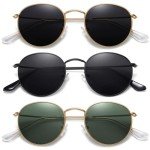 MEETSUN Retro Round Polarized Sunglasses for All