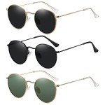 MEETSUN Retro Round Polarized Sunglasses for All