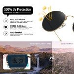 MEETSUN Retro Round Polarized Sunglasses for All