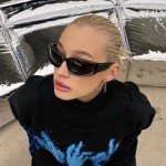 GUVIVI Trendy Wrap Around Black Sunglasses