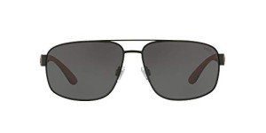 Polo Ralph Lauren Matte Black Aviator Sunglasses