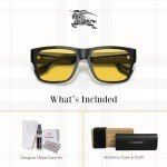 BURBERRY Knight BE4358 Black/Yellow Square Sunglasses