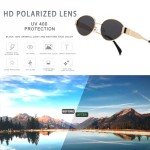 Trendy Oval Retro Sunglasses with Gold Frame