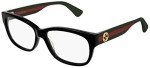 Gucci Black Rectangle Eyeglasses 55mm