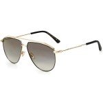 Jimmy Choo Black/Gold Aviator Sunglasses 59mm