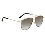 Jimmy Choo Black/Gold Aviator Sunglasses 59mm