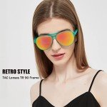 Lasiyanor Lightweight Polarized Retro 70s Sunglasses