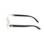 Retro Rimless Gold Frame Clear Lens Sunglasses