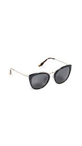 Prada Cat-Eye Sunglasses in Pale Gold and Black
