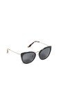 Prada Cat-Eye Sunglasses in Pale Gold and Black