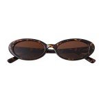 Trendy 90s Retro Oval Sunglasses for Women