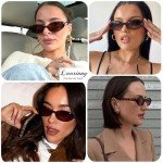 Trendy 90s Retro Oval Sunglasses for Women