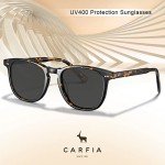 CARFIA Retro Polarized Men's Sunglasses with UV Protection