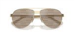 Versace Gold Frame Sunglasses with Brown Lenses