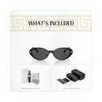 Versace VE4469 Black Oval Sunglasses for Women