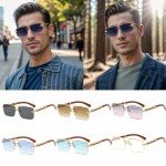 Trendy 90s Square Sunglasses with UV400 Protection