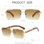 Trendy 90s Square Sunglasses with UV400 Protection