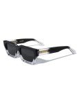 Trendy Gradient Black Rectangle Sunglasses for Men