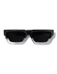 Trendy Gradient Black Rectangle Sunglasses for Men